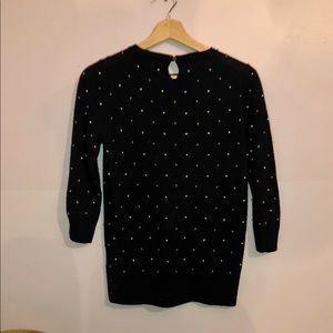 Jcrew polka dot navy crew sweater